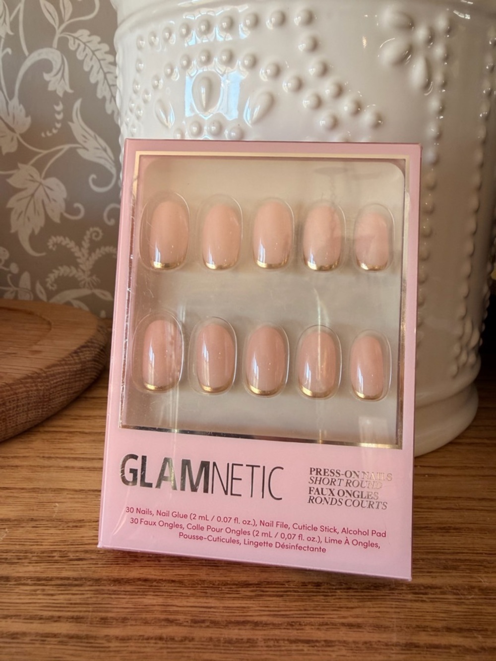 Glamnetic Short Round Press on Nails in Goal Digger Often Sold Out Style! NIB